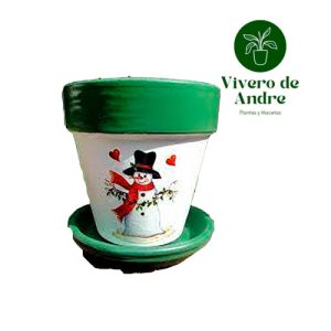 Maceta de Loza Verde