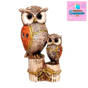 Adorno Buho mamá con hijo Cod N0 346