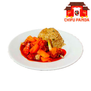POLLO TAMARINDO CON PIÑA Y CHAUFA