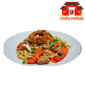 CHAUFA CON TALLARIN SALTADO DE CHANCHO Y VERDURAS
