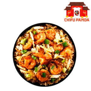 LANGOSTINOS CON VERDURAS Y CHAUFA