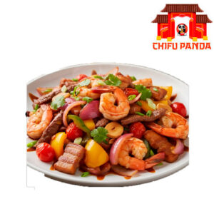 SALTADO ESPECIAL (LANGOSTINO, POLLO, CHANCHO Y RES)
