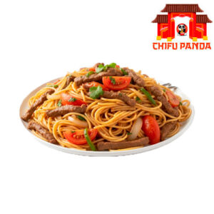 TALLARIN SALTADO DE RES CON VERDURAS